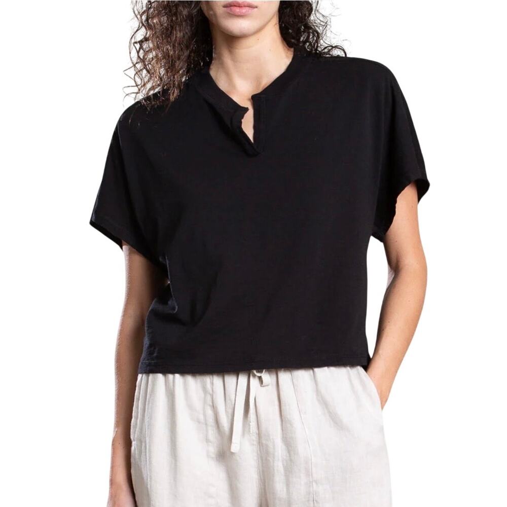 Pharaoh Collection Iris Tee in Supima Slub in Black Size 1/Small NEW